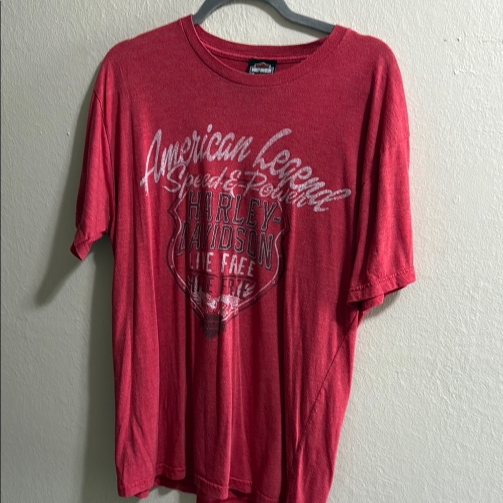 Harley-Davidson Red Short Sleeve Tee Large